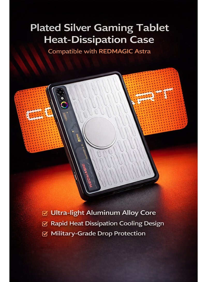 كفر حماية وتبريد ريدماجيك أسترا – تصميم مجوّف لتبديد الحرارة، دعم مغناطيسي لتثبيت المبرد، مادة شفافة عالية النقاء، نحيف وخفيف للألعاب - Image 2